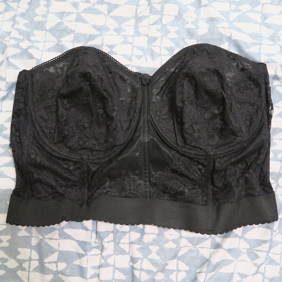 Goddess Black Lace Corset Top Strapless Bustier - Picture 13 of 13
